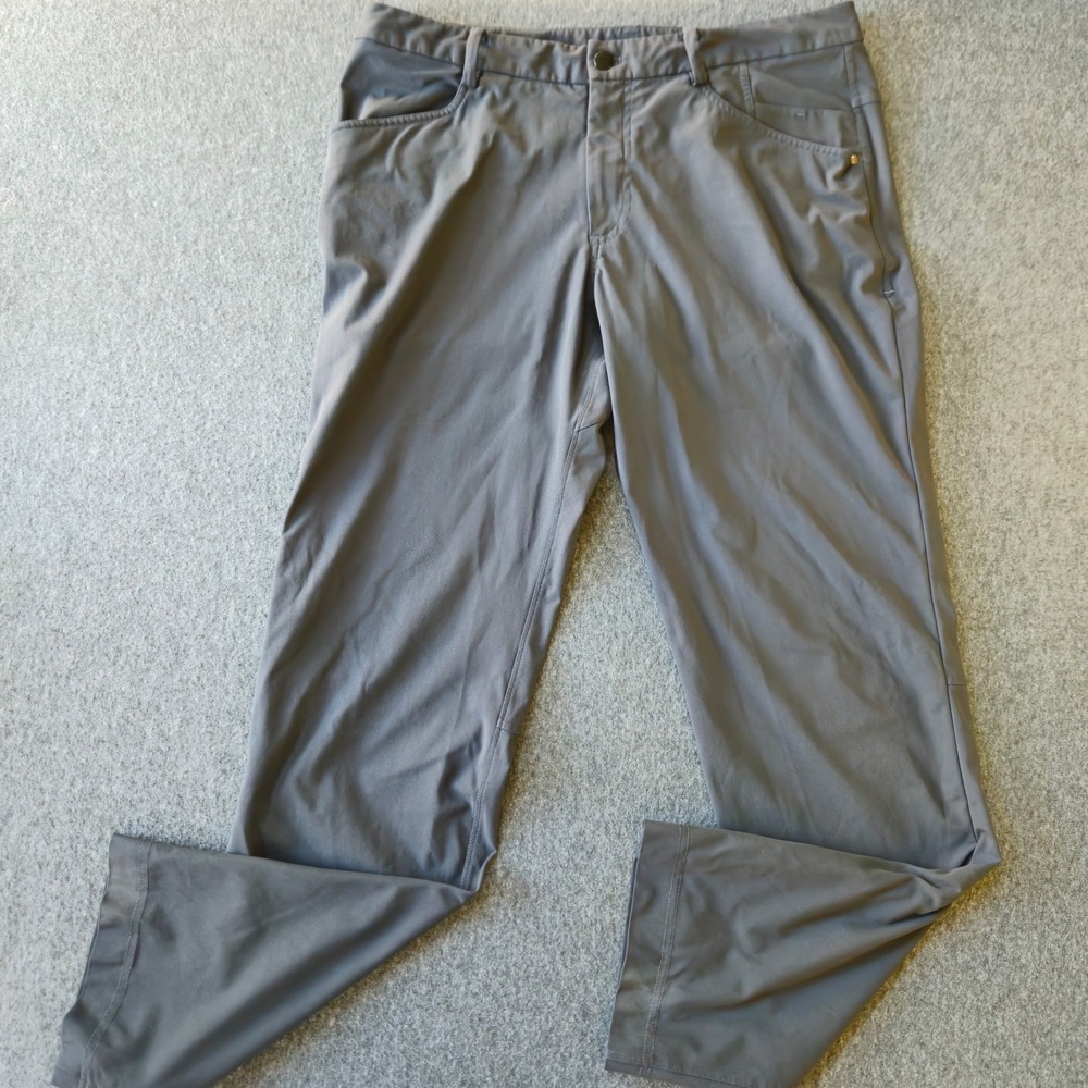 LULULEMON Mens Commission Pant Slim Fit Gray Charcoal 34x32